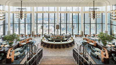 Waldorf Astoria Osaka’s Peacock Alley is an elegant all-day lounge with panoramic Kansai views, offering seasonal dishes, afternoon tea, and champagne in a sophisticated setting.