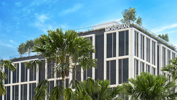 The modern Mondrian Singapore Duxton building, with the bulk of the 302 rooms, is set back from the road behind the shophouse. The modern Mondrian Singapore Duxton building, with the bulk of the 302 rooms, is set back from the road behind the shophouse.
