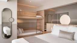 The bunk bed in Somerset Sukhumvit 71 Bangkok's family-friendly rooms is designed to maximise space and provide a fun sleeping arrangement for children.