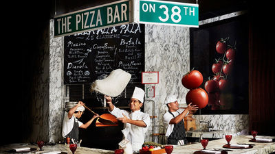 Daniele Cason at work at The Pizza Bar on 38th in Mandarin Oriental, Tokyo.
