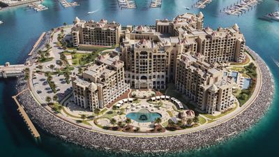 An island that exclusively houses St. Regis upcoming property in Qatar features 193 spacious suites with large balconies overlooking the Arabian Gulf.