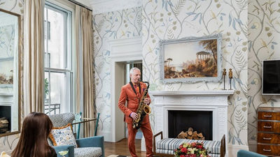 The resident saxophonist at Brown’sHotel in London.