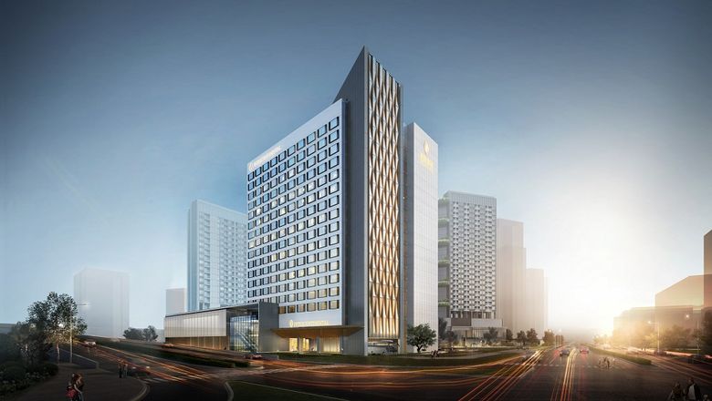 InterContinental Shenzhen WECC hotel features a sail-like architecture and art-inspired design.