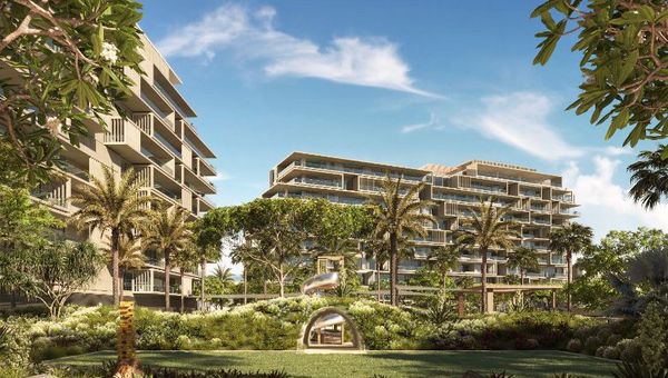 The central garden at Six Senses The Palm, Dubai is a naturally shaded landscape with mini hills, valley paths and courtyards. The central garden at Six Senses The Palm, Dubai is a naturally shaded landscape with mini hills, valley paths and courtyards.