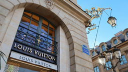 The entrance of the Louis Vuitton Maison Vendôme store in Paris.