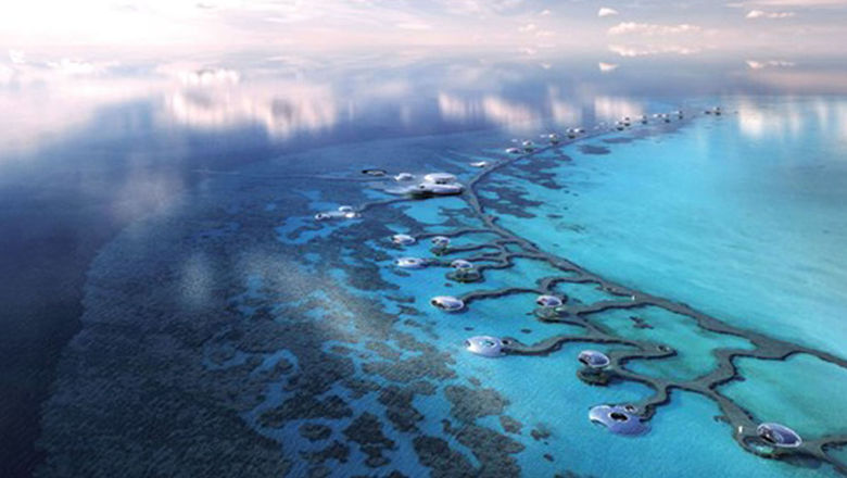 A rendering shows development along Saudi Arabia's western coast as part of the Red Sea Project.