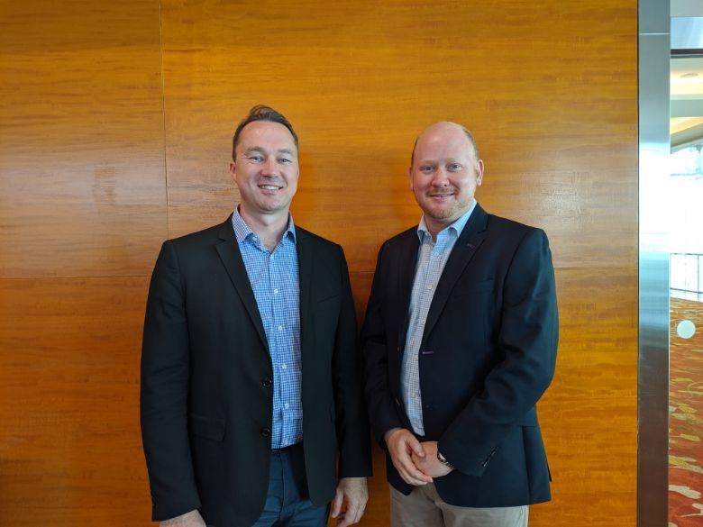 Luxury Escapes’ CEO Cameron Holland and head of Asia Graham Hills at ITB Asia 2019.