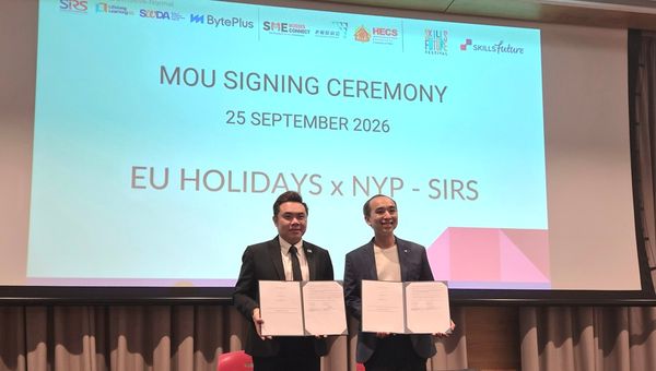 EU Holidays and Nanyang Polytechnic – Singapore Institute of Retails Studies at the MoU signing ceremony on 25 September. EU Holidays and Nanyang Polytechnic – Singapore Institute of Retails Studies at the MoU signing ceremony on 25 September.