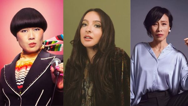 Celebrity “aunties” comedian Atsuko Okatsuka, astrologer-matchmaker Aliza Kelly, and Singaporean actress Tan Kheng Hua.