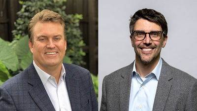 Prior to their new appointments, Nick Vournakis (right) and Derek Sharp led CWT's customer and RoomIt teams, respectively.