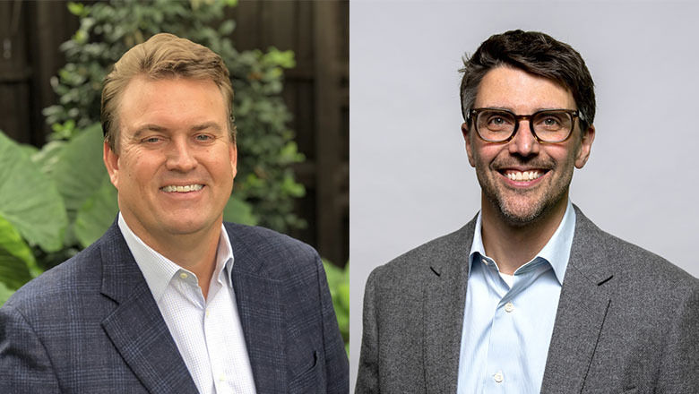 Prior to their new appointments, Nick Vournakis (right) and Derek Sharp led CWT's customer and RoomIt teams, respectively.
