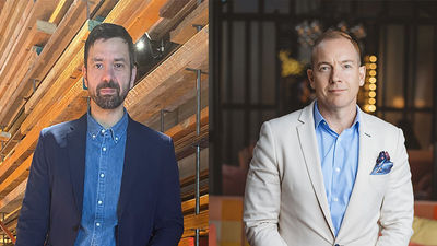 Gabriel Polias (left) was most recently managing Sofitel Sydney Darling Harbour, while Kieron Hunt has 20 years of industry experience with major hotel names.