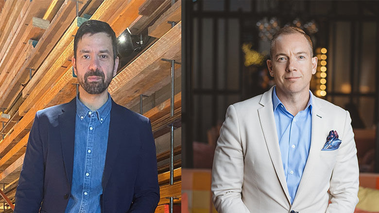 Gabriel Polias (left) was most recently managing Sofitel Sydney Darling Harbour, while Kieron Hunt has 20 years of industry experience with major hotel names.