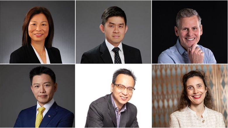 From top left: Venessa Koo; Teo Junrong; Thomas Lamson; Joseph Wong; Steven Chan; Sophie Mougel