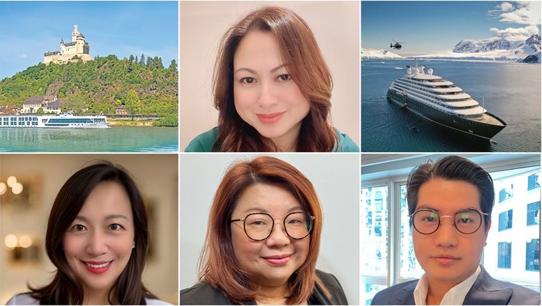 Constance Seck (top) will head Scenic Tours’s APAC office supported by (from left) Ally Grueter, Yee Sher Lim and Quoc Huy To.
