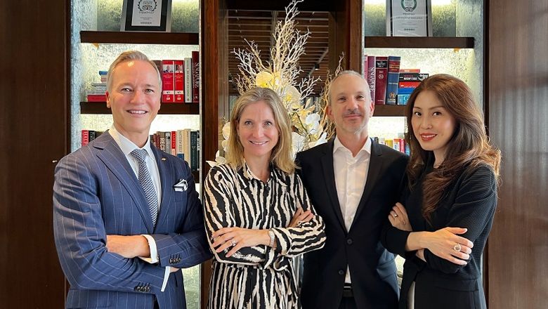 Mandarin Oriental Hotel Group's Geoffrey Webb, Joanna Flint, Raphael Lanfant and Celine Du.