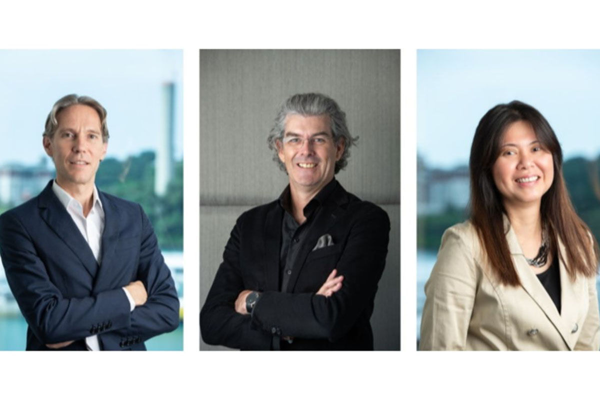 Bram Borrenbergs, vice president, human resources, Asia Pacific; Greg Farrell, vice president, design and technical services, Asia Pacific; Yeo Hui Ling, general counsel, Asia Pacific.
