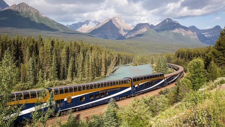The Rocky Mountaineer provides breathtaking scenic journeys through the Canadian Rockies, featuring luxurious amenities and unparalleled views of stunning landscapes and wildlife.