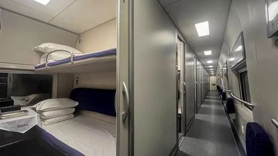 The new sleeper compartments on the Hong Kong-Being-Shanghai high-speed trains.