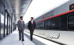 The new Mohamed bin Zayed passenger station in Abu Dhabi.