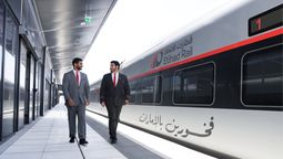 The new Mohamed bin Zayed passenger station in Abu Dhabi.
