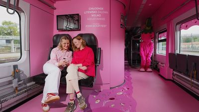 Quirky pink carriage experience extends beyond the Baltics this year, as part of efforts to promote travel to Lithuania via wider Europe rail connections.