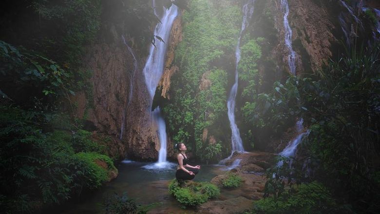 Located in in Vietnam’s Mai Chai Province, the 36-villa Avana Retreat has its own private waterfall.
