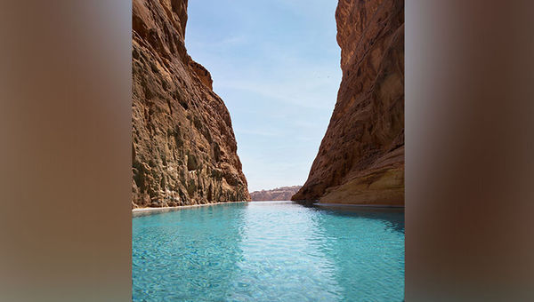 A stunning rock pool will allow guests to cool off from the desert heat.