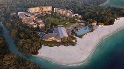 The new resort sits on a secluded corner of Langkawi’s western coastline, featuring a 600m private beach.