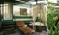 Upcycled train cars turned suites at the InterContinental Khao Yai Resort.