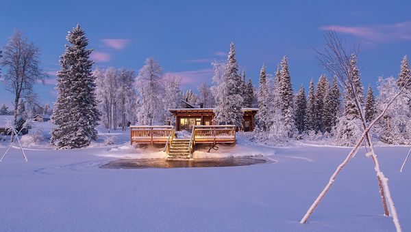 Sauna and ice swimming experience in the Arctic. Sauna and ice swimming experience in the Arctic.