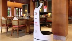 Guests dining at Mare Italian Restaurant can expect to be served by 'Ginger Lite' — an autonomated service robot equipped with touch screen and voice interaction functions.