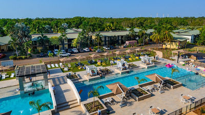 The Darwin Airport Resort offers an Olympic-plus sized swimming pool, poolside cabanas, children's aquatic playground, and poolside dining.