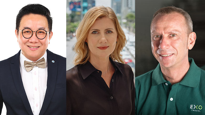 Championing for a greener and more sustainable of tourism post pandemic are (from left) The Travel Corporation's Anthony Lim, Abercrombie & Kent's Belinda Shillcock and Exo Travel's Hamish Keith.