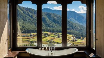 A stay in Gangtey Lodge's Farmhouse Suites in carbon-negative Bhutan.