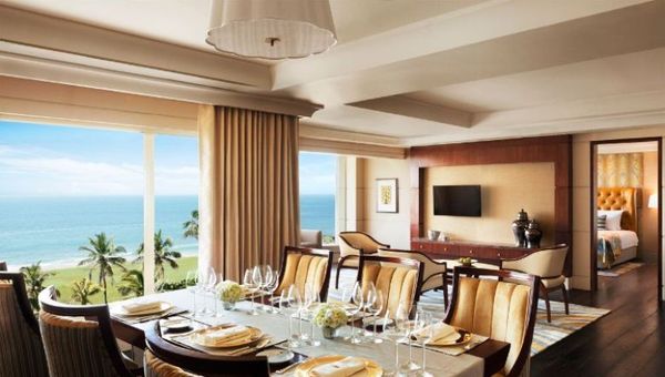 Indian Hotels Company Limited will replace all plastic bottles (which typically amount to 6 million annually) with reusable glass bottles. Pictured: Taj Samudra Colombo Grand Luxury Suite Indian Hotels Company Limited will replace all plastic bottles (which typically amount to 6 million annually) with reusable glass bottles. Pictured: Taj Samudra Colombo Grand Luxury Suite