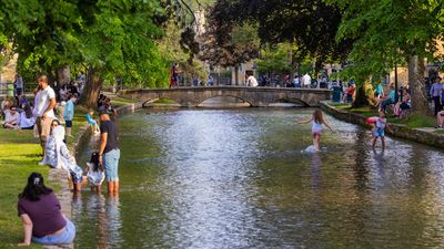 Bourton-on-the-Water is known for its low bridges and traditional stone houses.