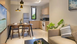 Interior view of a Two Bedroom Premier with Balcony apartment at Momentus Serviced Residences Novena.