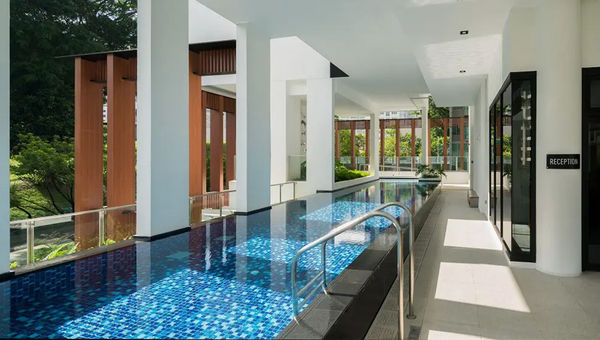 Common areas at Momentus Serviced Residences Novena include the swimming pool on the second floor. Common areas at Momentus Serviced Residences Novena include the swimming pool on the second floor.