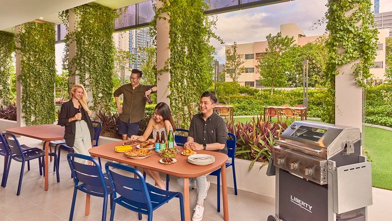 The new lyf Farrer Park Singapore features a versatile lawn for guests to bond, workout or just unwind.