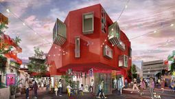 The proposed Bugis Box, a series of loose and colourful container boxes with open displays, is a trendy reinterpretation of the street market concept.
