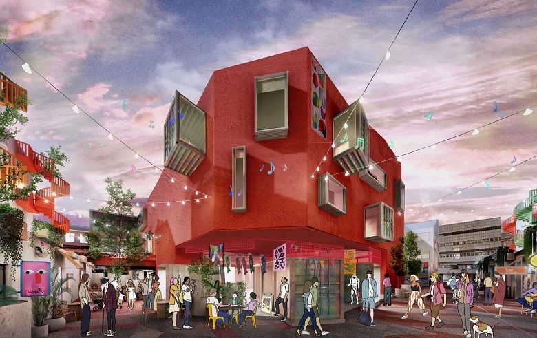 The proposed Bugis Box, a series of loose and colourful container boxes with open displays, is a trendy reinterpretation of the street market concept.