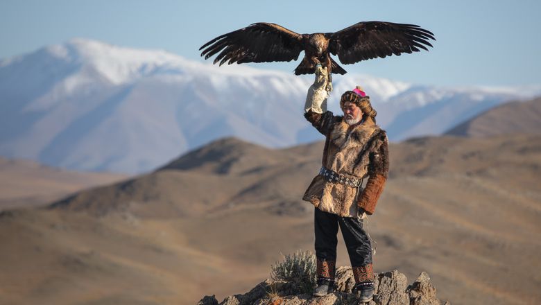 Kazakh eagle hunters will offer hospitality on Gobi Desert tours.