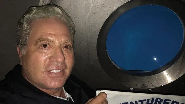 Bill Price, former president of YMT Vacations, in the OceanGate Titan submersible on a successful mission to reach the Titanic wreck at the bottom of the Atlantic Ocean.