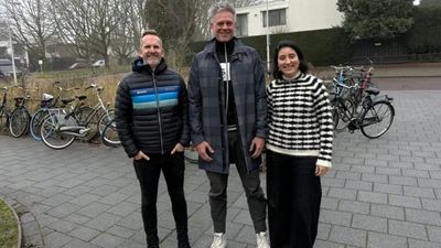 From left, Intrepid CEO James Thornton, Sawadee Reizen managing director Berend Simons and Zina Bencheikh, managing director of Intrepid's EMEA region.