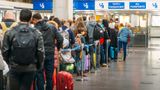 Border officials in Spain are randomly checking passengers before they are allowed to disembark planes.