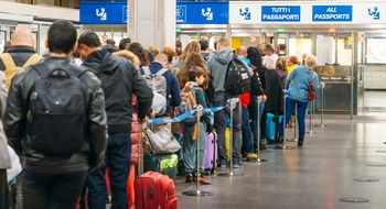 Border officials in Spain are randomly checking passengers before they are allowed to disembark planes.