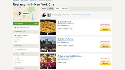 After selecting the ‘Dine with a Local Chef’ option on the TripAdvisor platform, travellers can read reviews and view photos before making a decision to book.