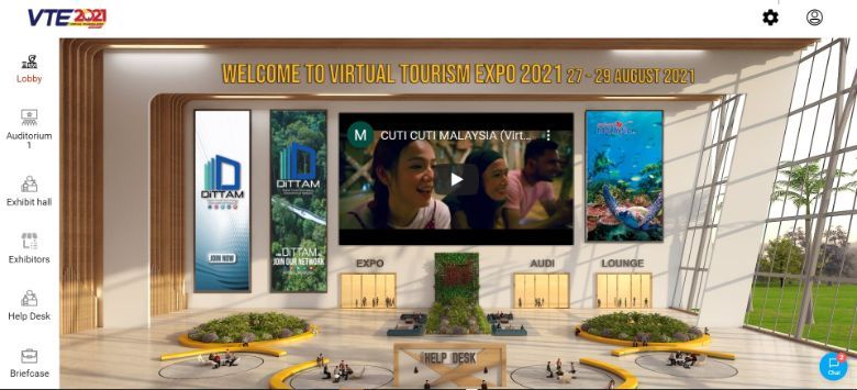 DiTTAM's new Virtual Tourism Expo was an attempt to get industry players fully embrace digital technology to conduct business. Pictured: A screenshot of what show attendees see.