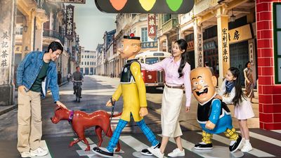 A limited-time exhibition brings the classic comic characters – Old Master Q, Big Potato and Mr. Chin – to life at Studio City.
